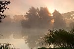 Herbstlicher Nebelsee