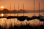 Sonnenuntergang am Bootshafen