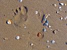 FUSSABDRUCK AM STRAND